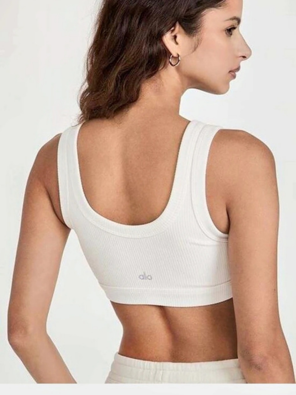 Alo Yoga Wellness Bra White Sports Bra